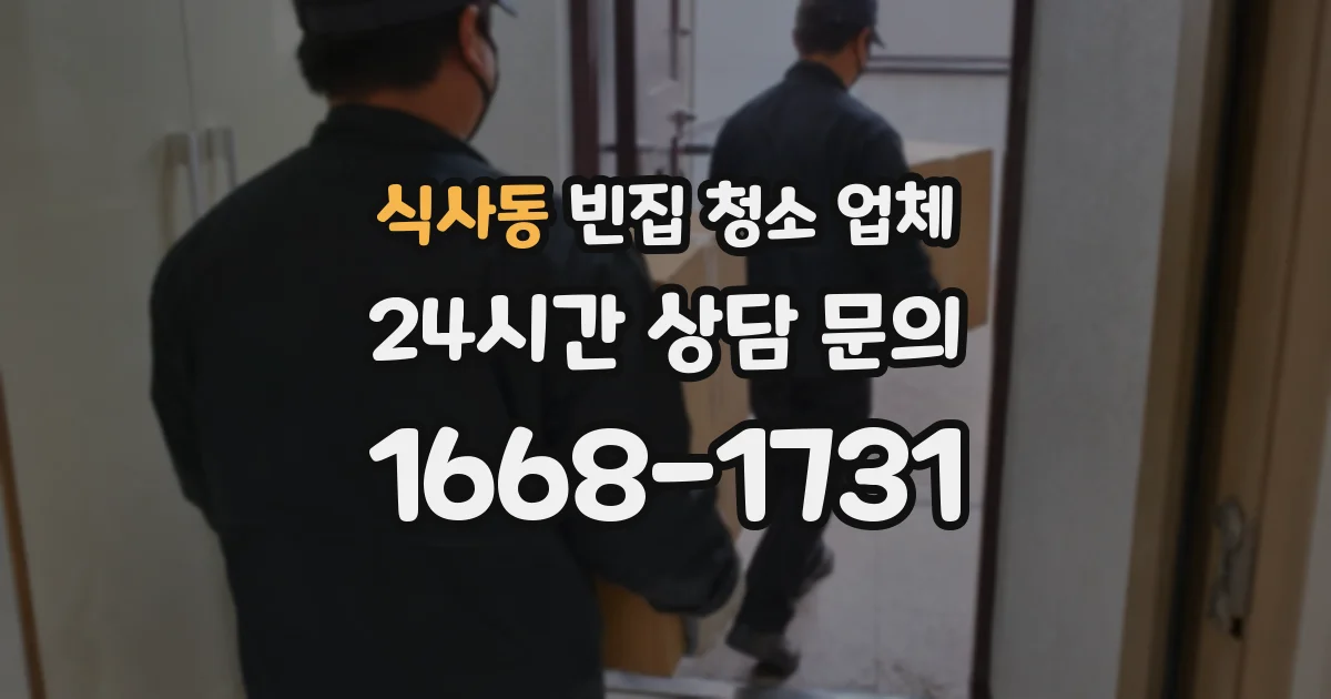식사동 빈집 청소 업체