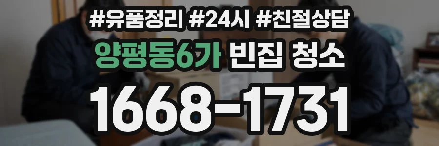 양평동6가 빈집 청소