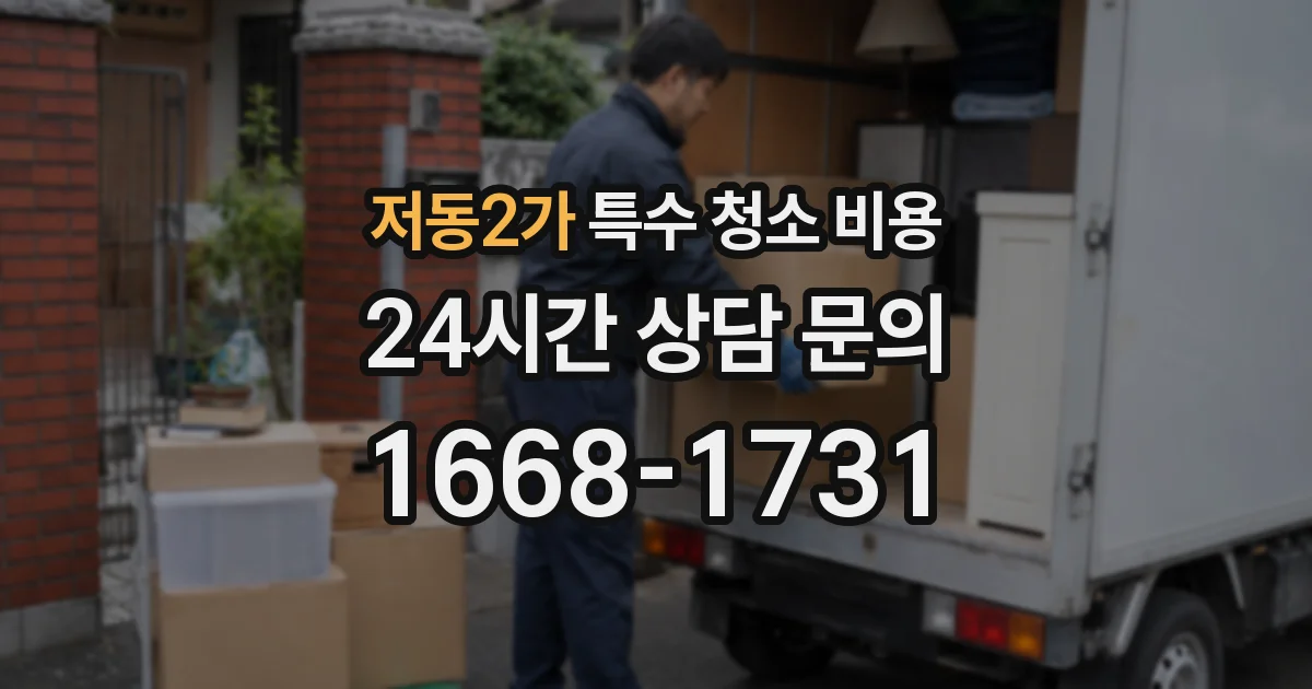 저동2가 특수 청소 비용