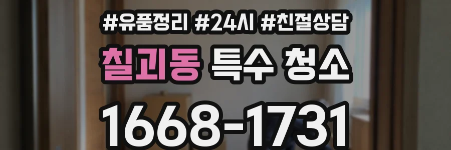 칠괴동 특수 청소