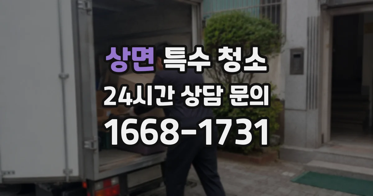 상면 특수 청소