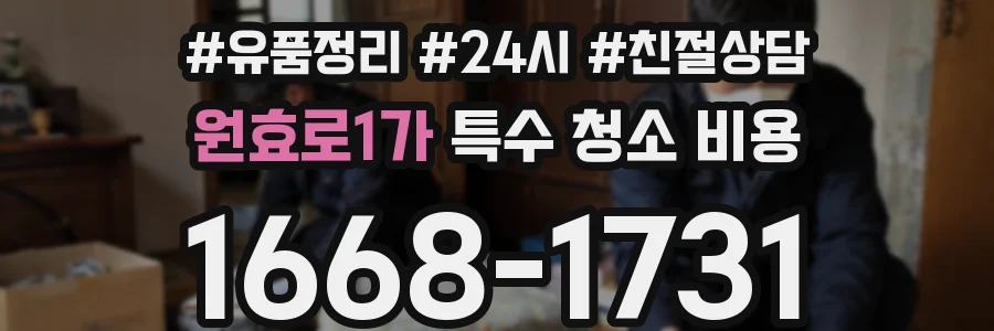 원효로1가 특수 청소 비용