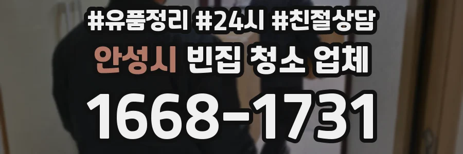 안성시 빈집 청소 업체