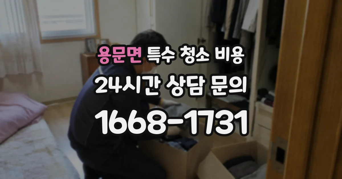 용문면 특수 청소 비용