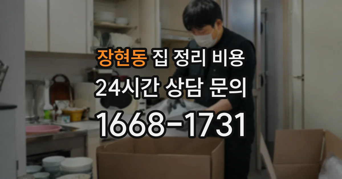 장현동 집 정리 비용