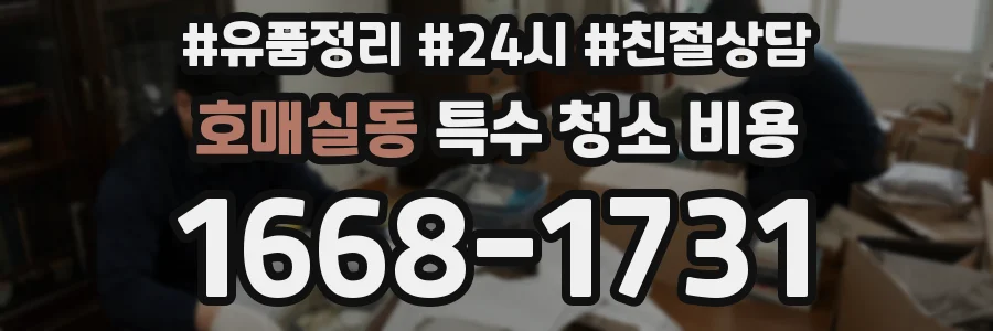 호매실동 특수 청소 비용