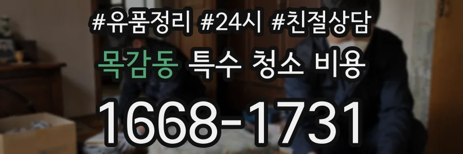 목감동 특수 청소 비용
