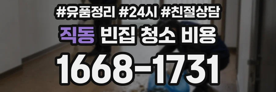 직동 빈집 청소 비용