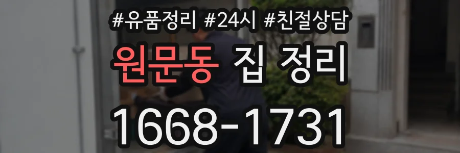 원문동 집 정리