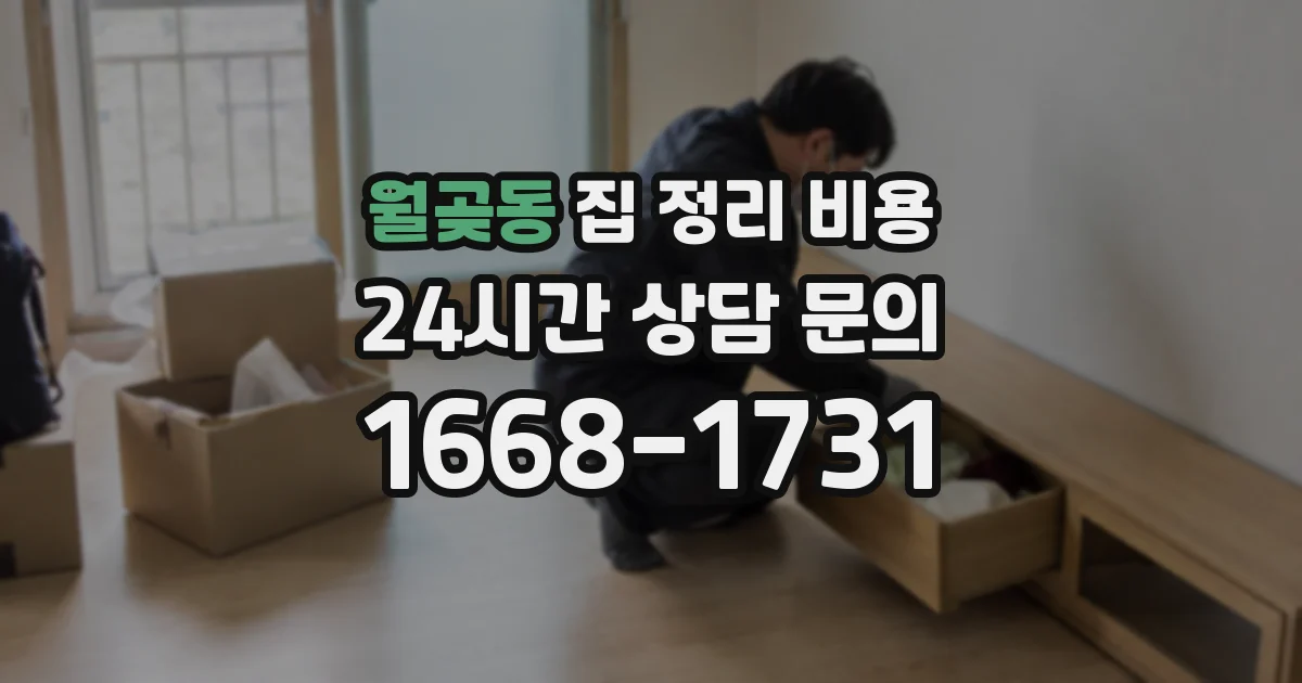 월곶동 집 정리 비용
