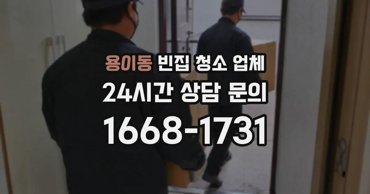 용이동 빈집 청소 업체