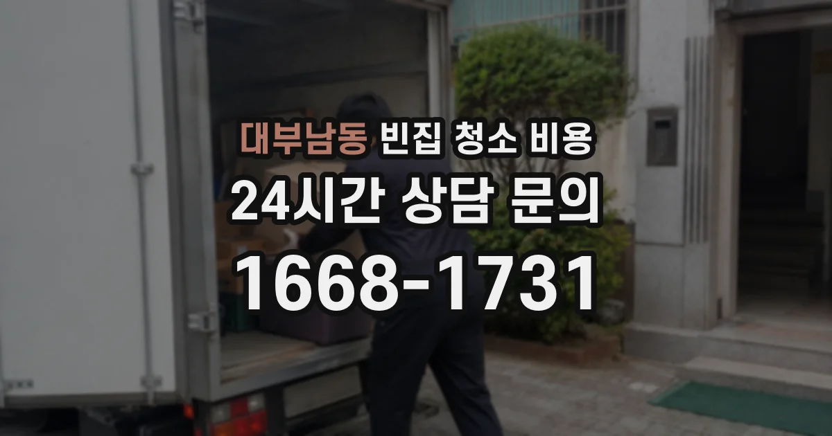 대부남동 빈집 청소 비용