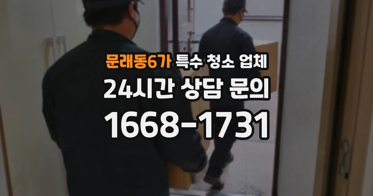 문래동6가 특수 청소 업체