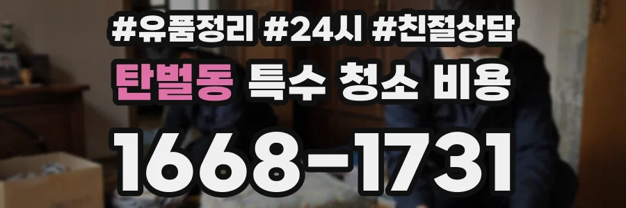 탄벌동 특수 청소 비용