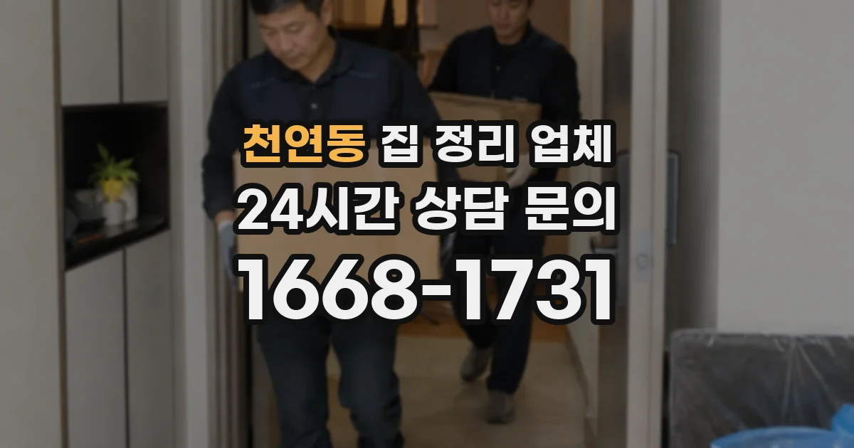 천연동 집 정리 업체