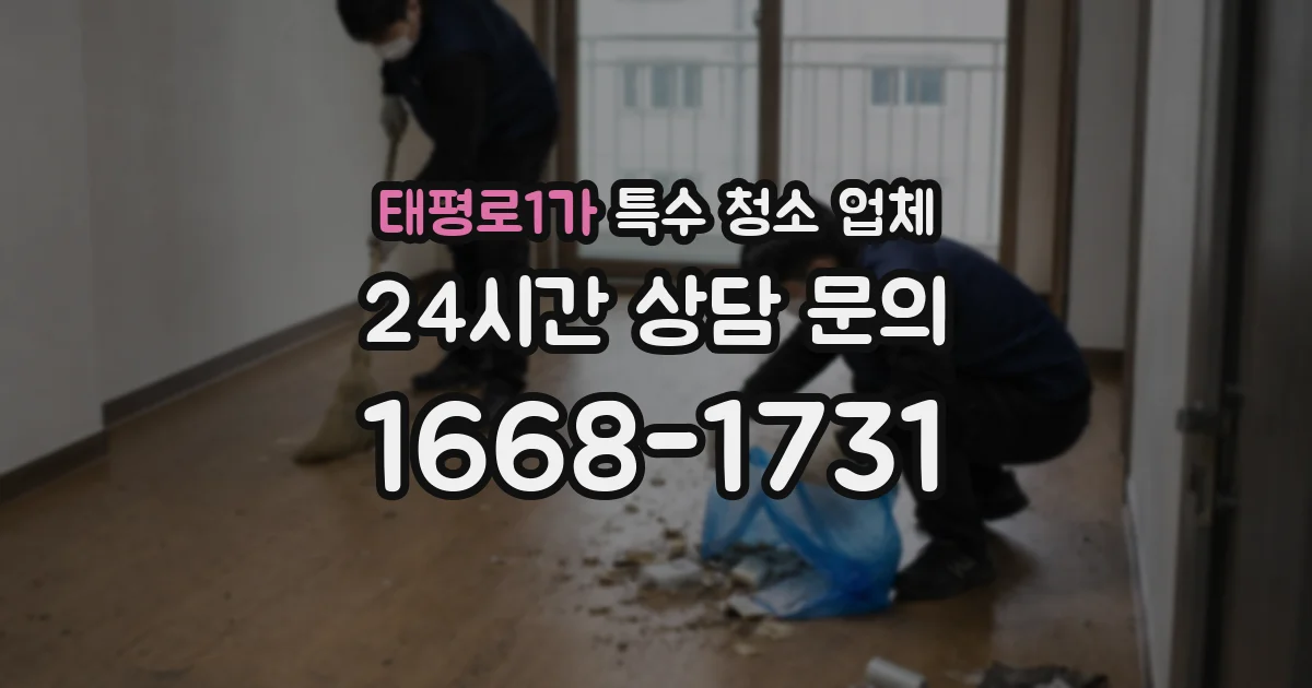 태평로1가 특수 청소 업체