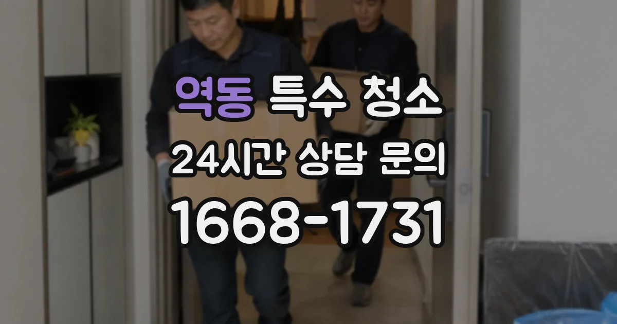 역동 특수 청소