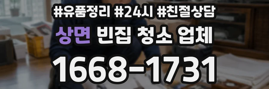 상면 빈집 청소 업체