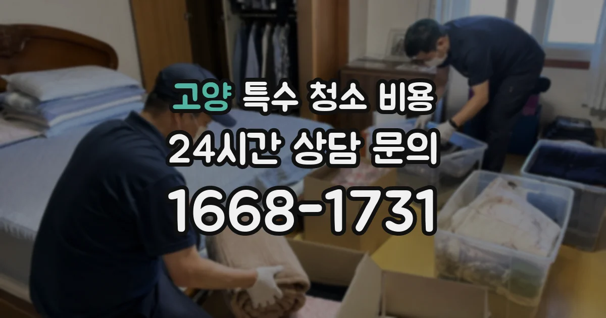 고양 특수 청소 비용