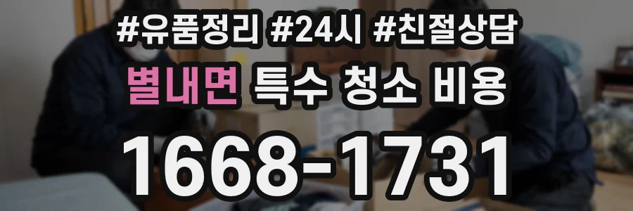 별내면 특수 청소 비용