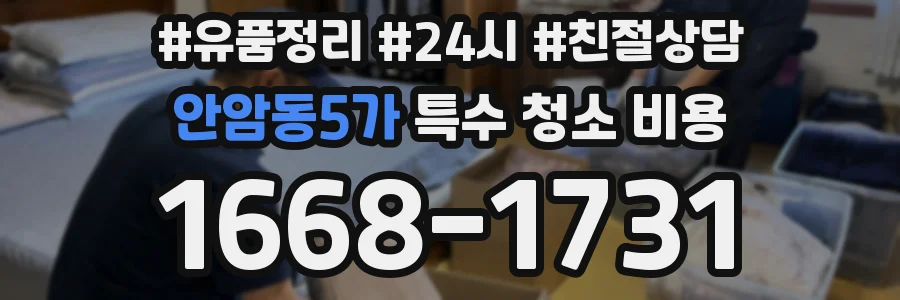 안암동5가 특수 청소 비용