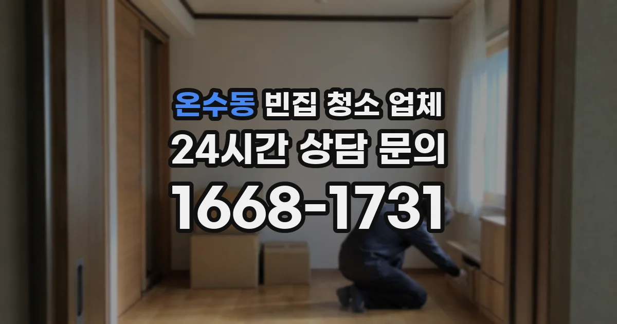 온수동 빈집 청소 업체