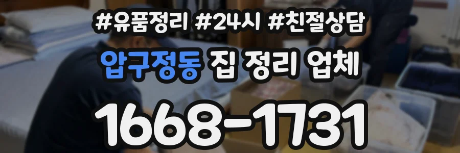 압구정동 집 정리 업체