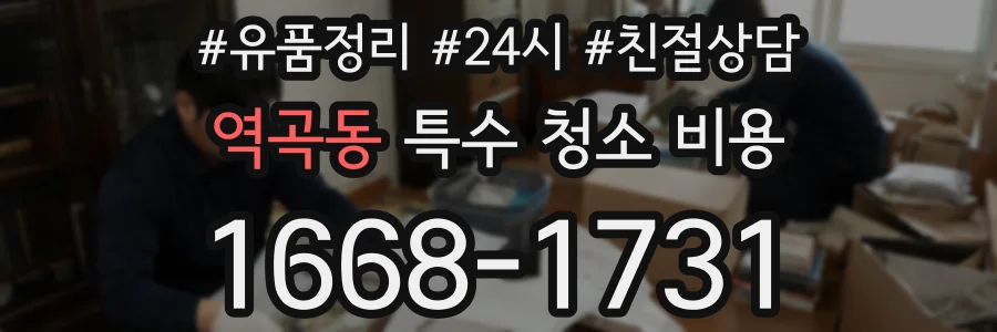 역곡동 특수 청소 비용