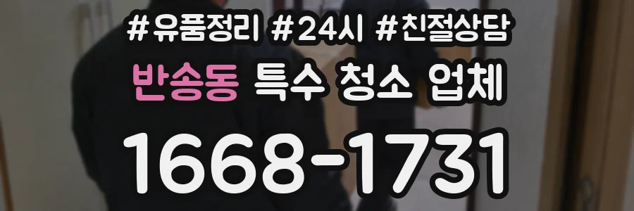 반송동 특수 청소 업체