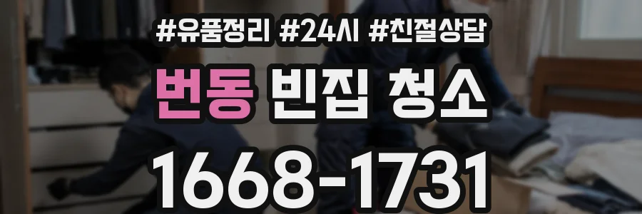 번동 빈집 청소
