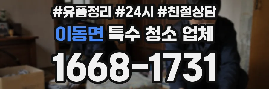 이동면 특수 청소 업체
