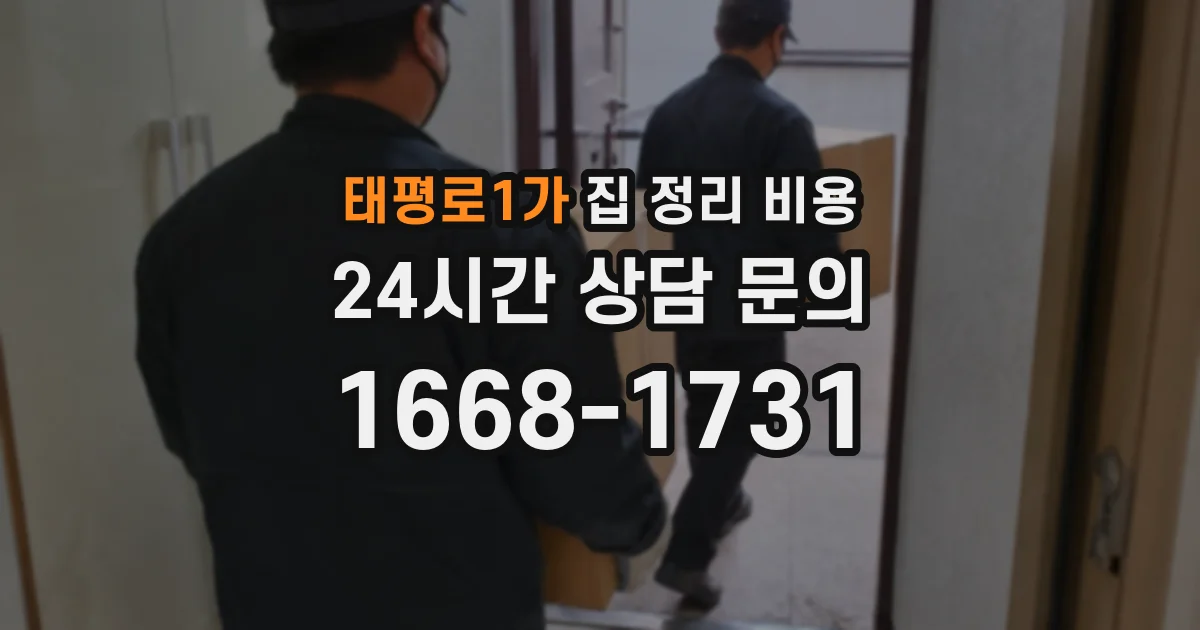 태평로1가 집 정리 비용