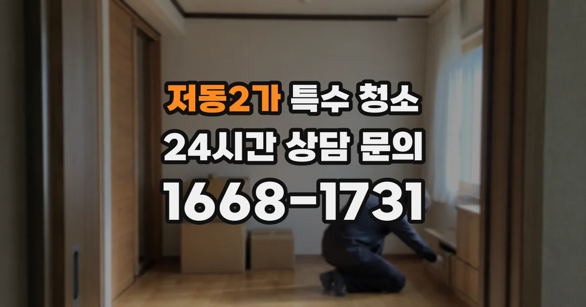 저동2가 특수 청소