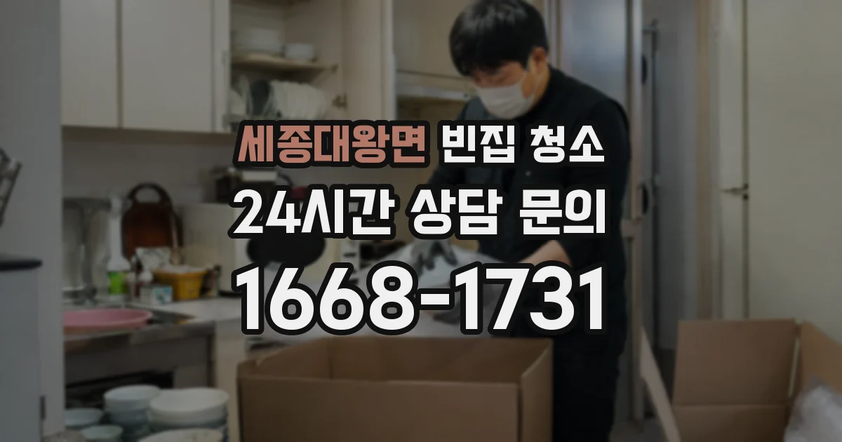 세종대왕면 빈집 청소