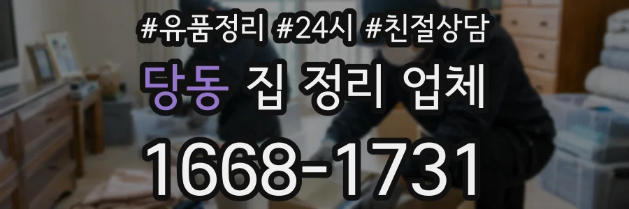 당동 집 정리 업체
