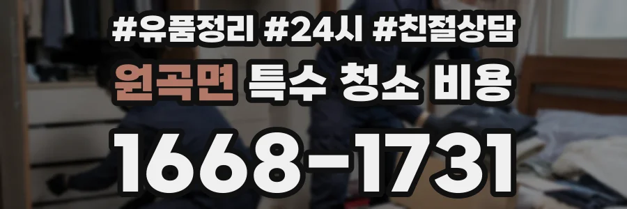 원곡면 특수 청소 비용