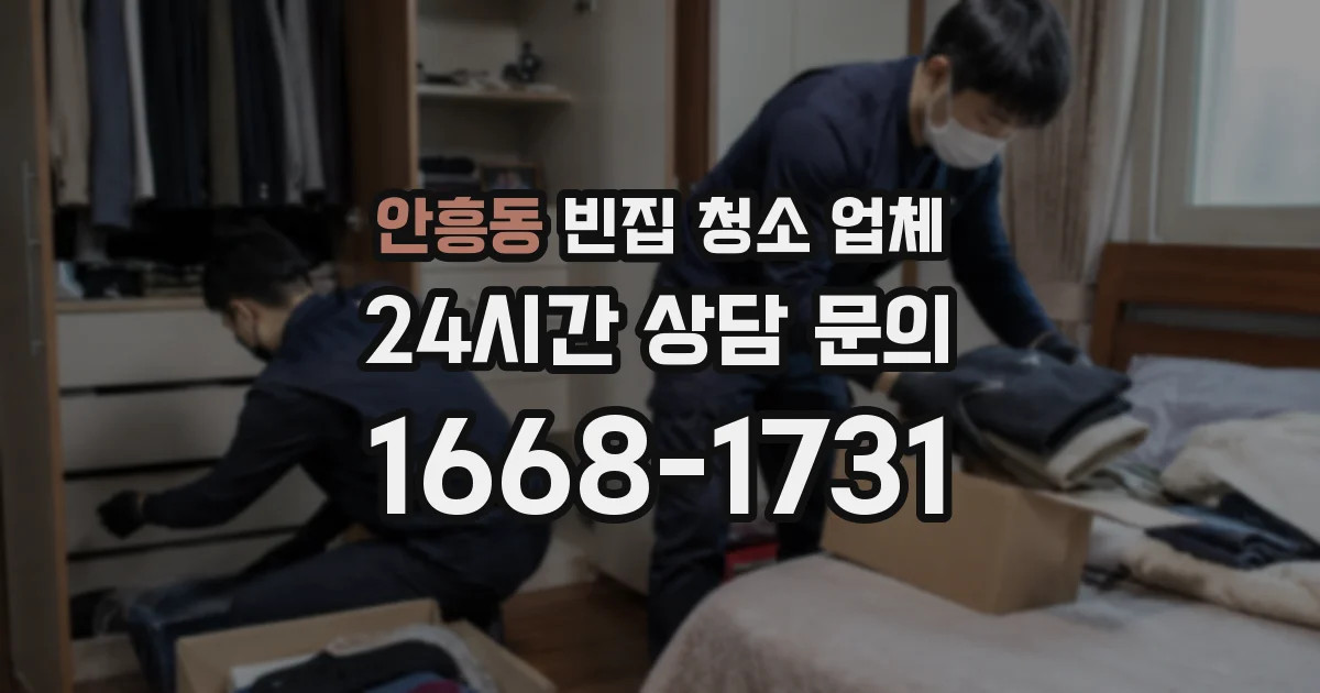 안흥동 빈집 청소 업체