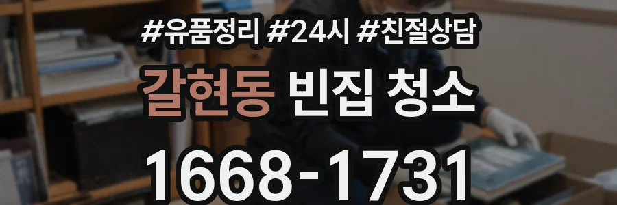 갈현동 빈집 청소