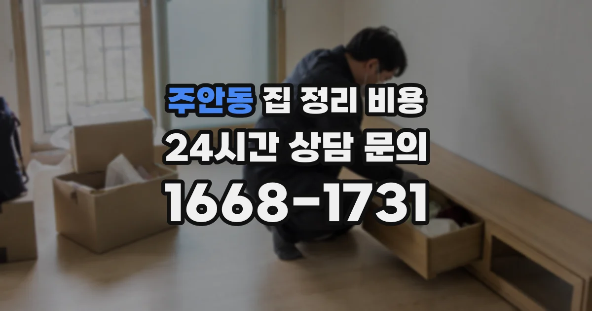 주안동 집 정리 비용
