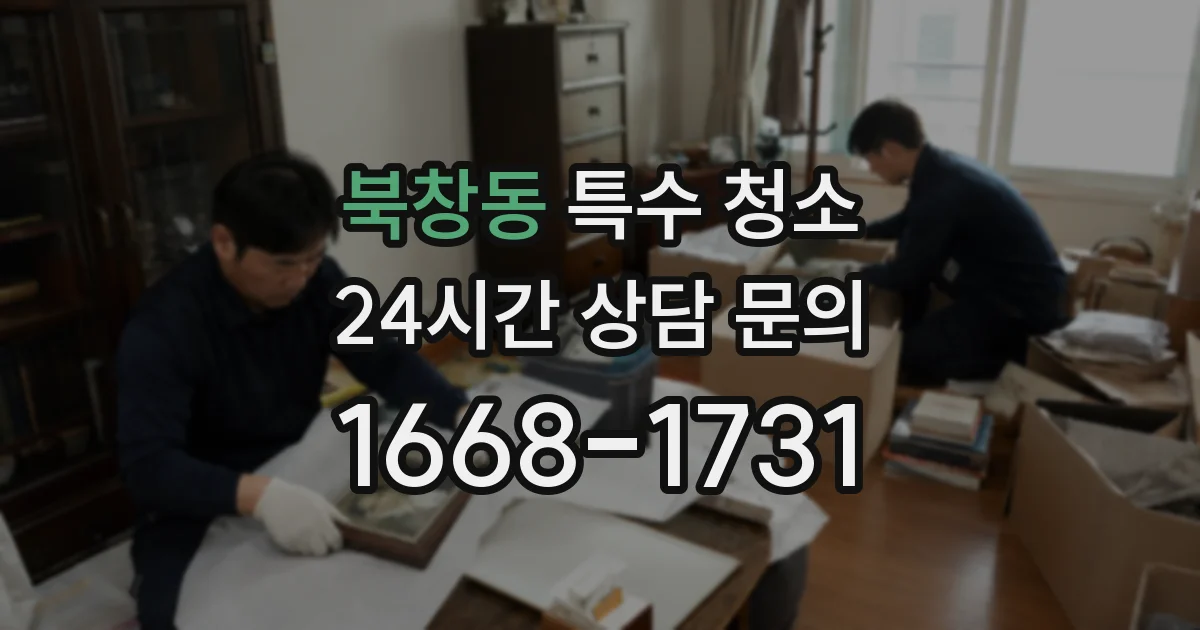 북창동 특수 청소