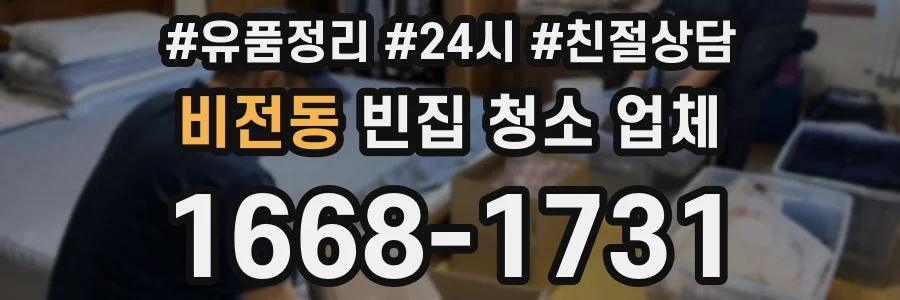 비전동 빈집 청소 업체