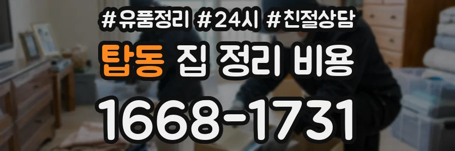 탑동 집 정리 비용