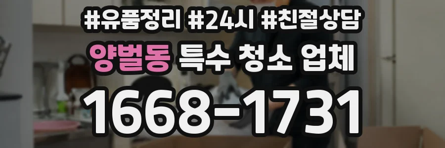 양벌동 특수 청소 업체