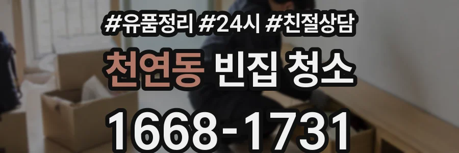 천연동 빈집 청소