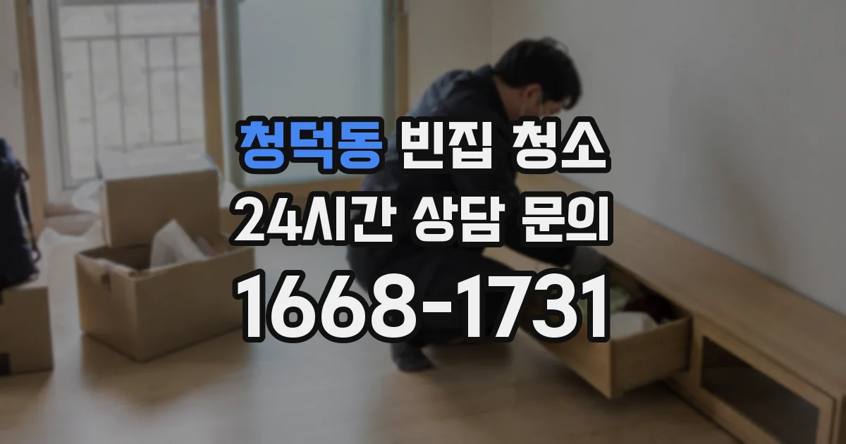청덕동 빈집 청소