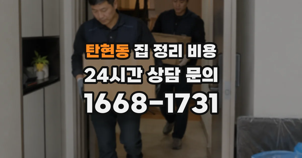 탄현동 집 정리 비용