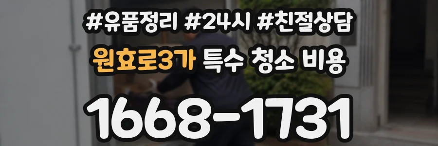 원효로3가 특수 청소 비용