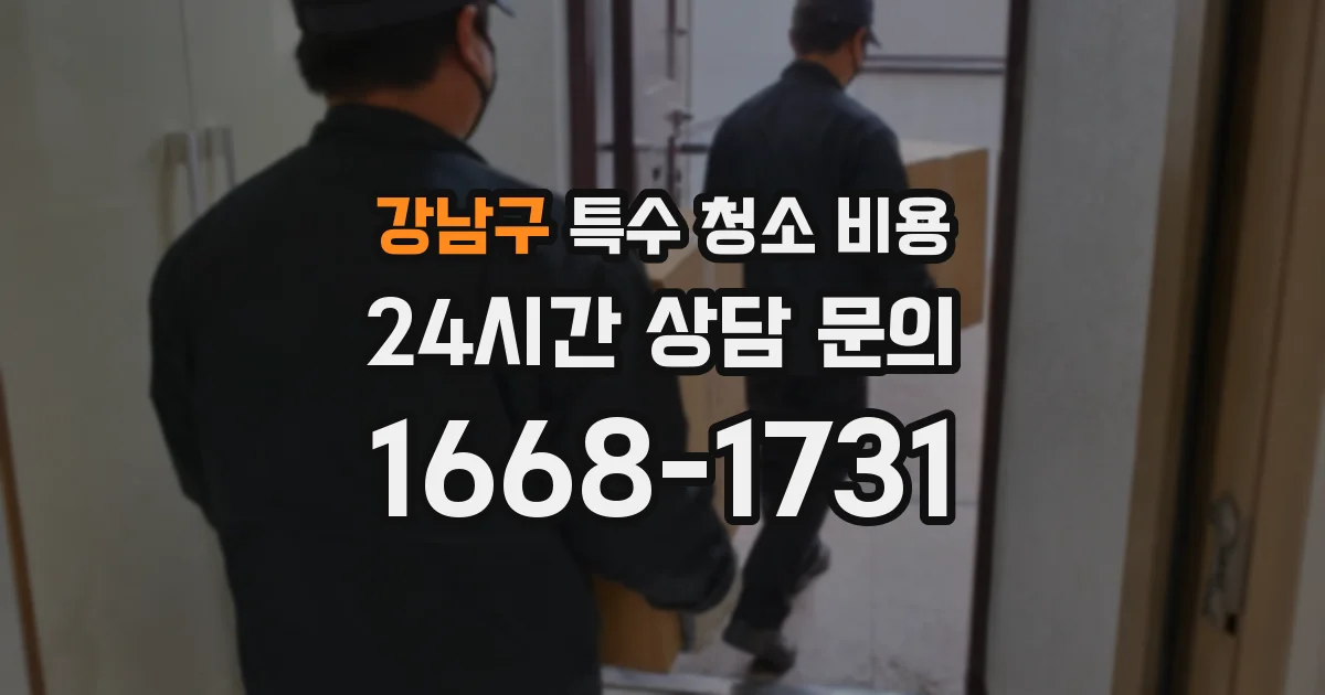 강남구 특수 청소 비용