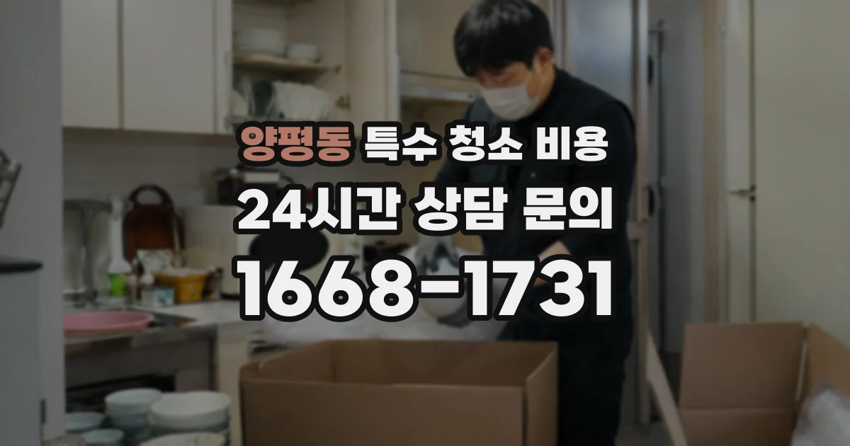 양평동 특수 청소 비용