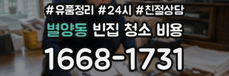 별양동 빈집 청소 비용